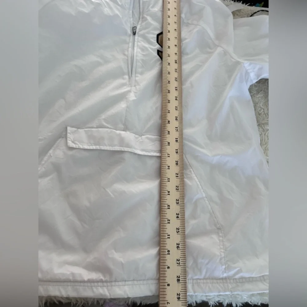 Charles‎ River Apparel White WOMENJacket with Black and Gold Lettering